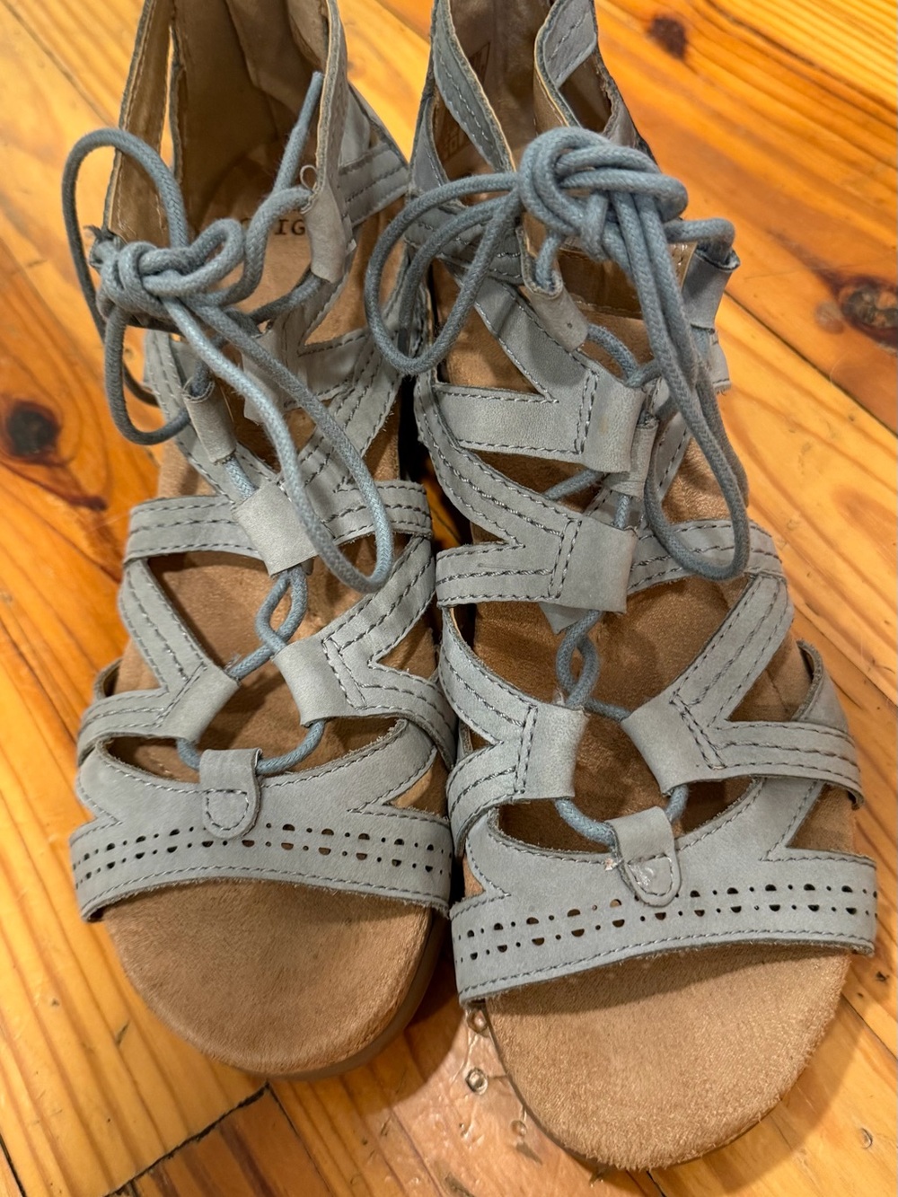 Earth Shoes Cadence Corie Pearl Blue Sandal (Size 10 US)